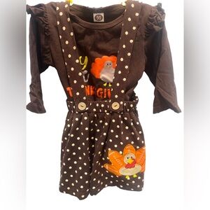 Brown Polka Dot Thanksgiving Dress